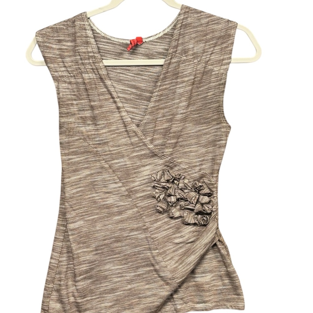 One September Elegant Brown Sleeveless Top Women’s Small Like New